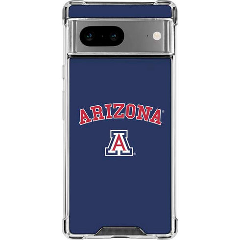 University of Arizona Primary Logo Blue Google Pixel 8 Clear Case
